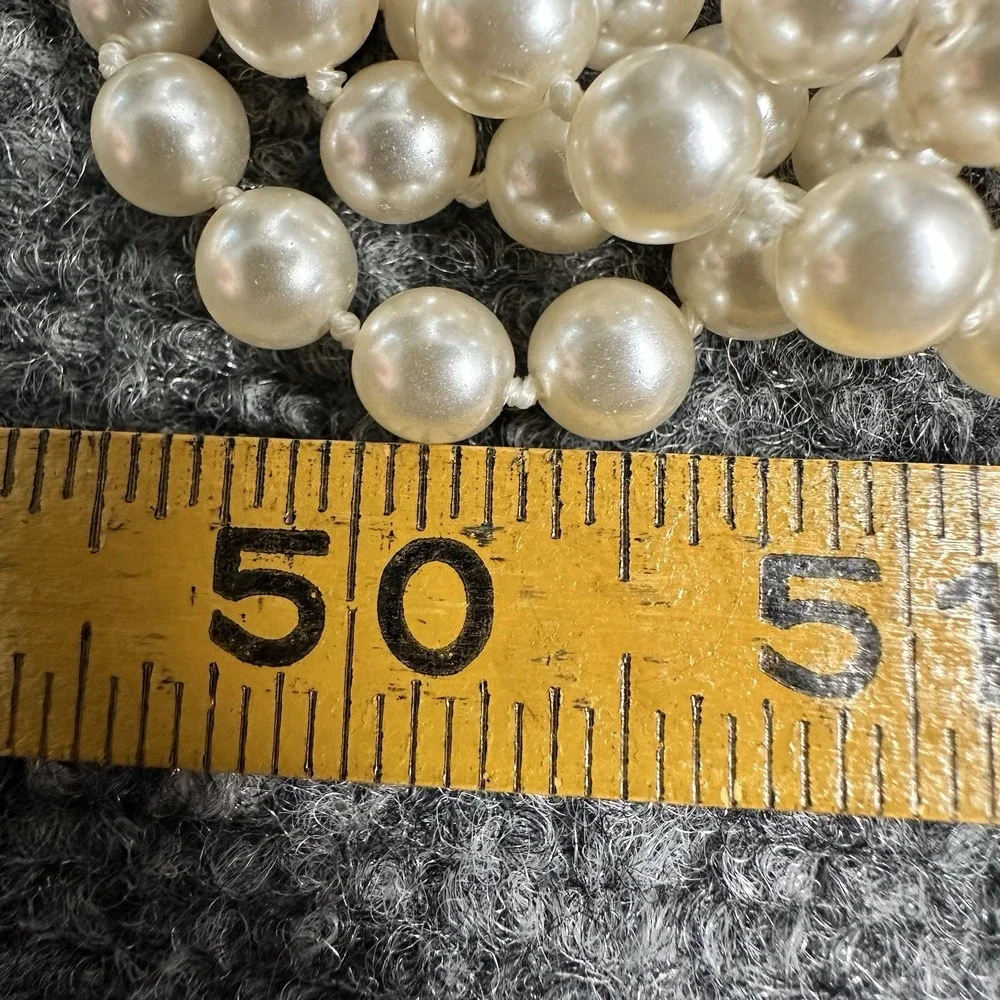 lot of 3 vintage faux pearl necklaces ~60